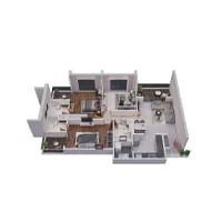 Arun Sanctum Ravet 3 BHK Floor Plan Image